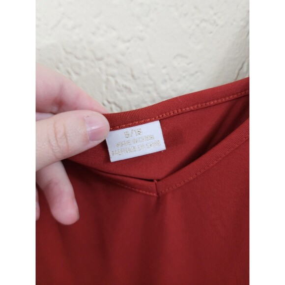 City Chic Womens Size 16 Red Spaghetti Strap V-Neck Tank Slip Dress - Picture 4 of 5